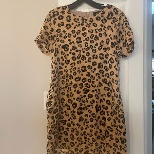 Vici Leopard Print Short Sleeve Dress